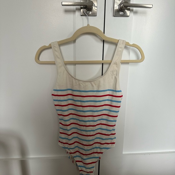 SOLID & STRIPED SWIMSUIT - Picture 3 of 5